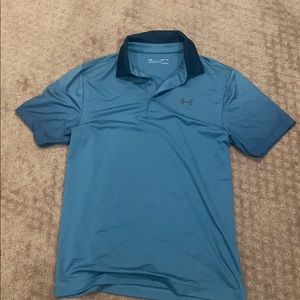 Under Armour Golf Polo. Heat gear. Size S. Blue
